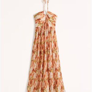 Abercrombie & Fitch Drama Halter Maxi Dress
